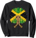 Jamaican Flag Black Woman Melanin Queen Afro Gift Sweatshirt