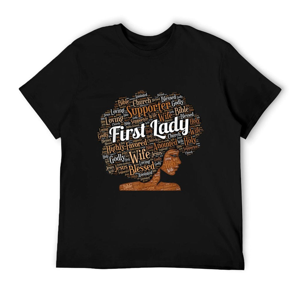 First Lady  Pastor's Wife Black Woman Afro T-Shirt