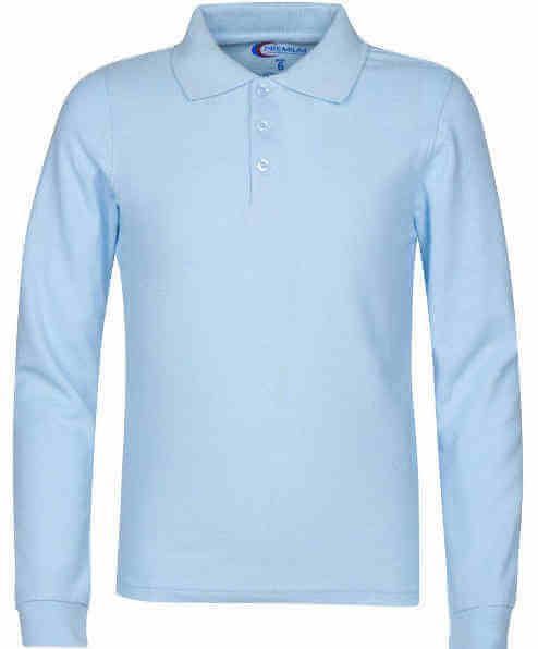 Men's Long Sleeve Pique Polo Shirt