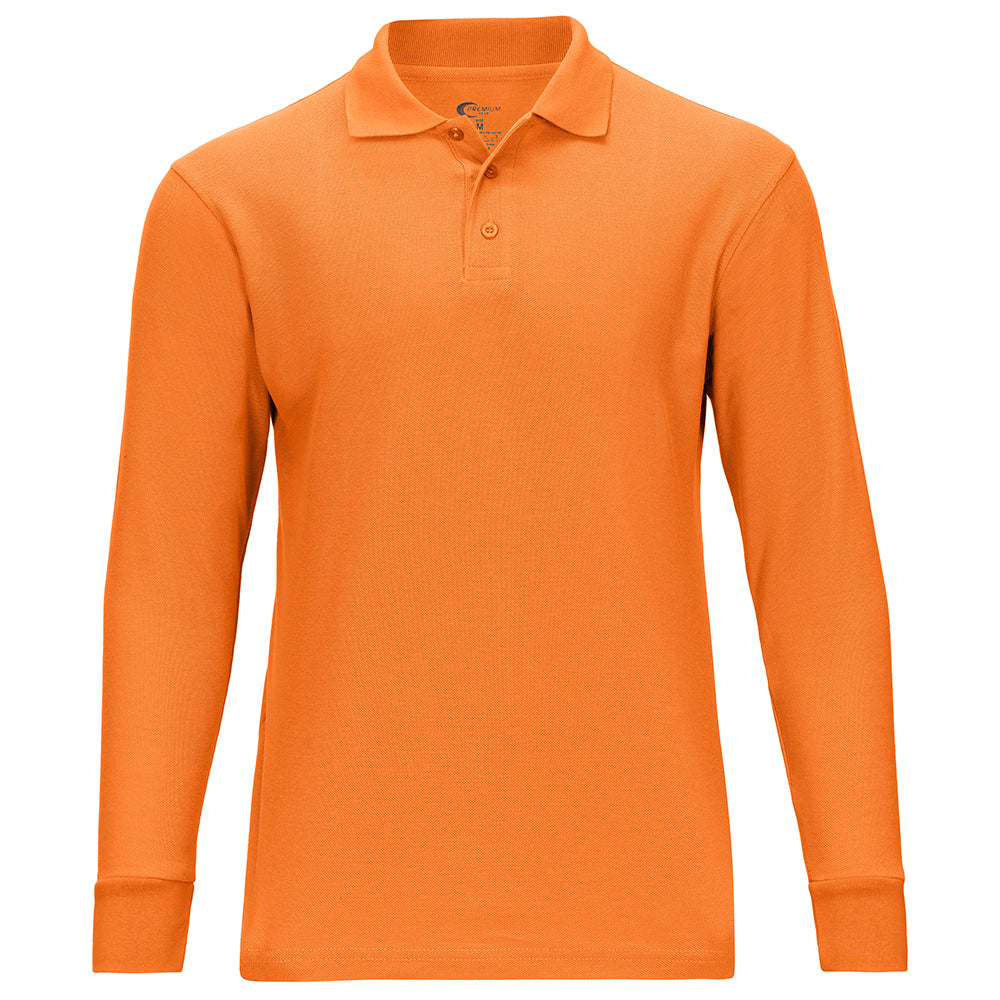 Men's Long Sleeve Pique Polo Shirt